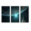 «Sunrise In Earth From Space - Landscape», ensemble de 3 toiles encadrées-2032211842-2032211853