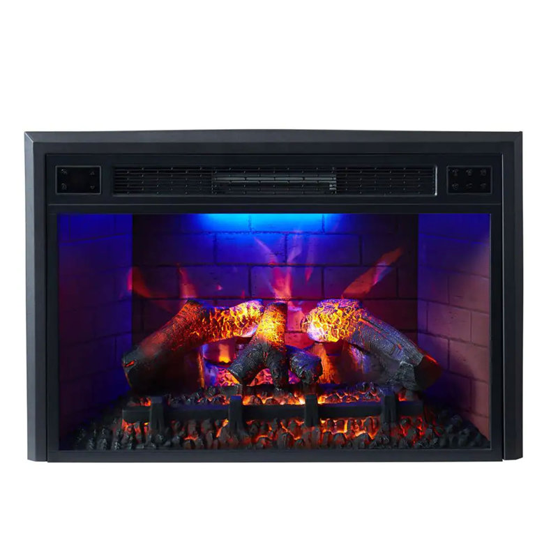 35'' W Matte Black Inserted In Existing Hearth Space Fireplace Insert with 5120 BTU
