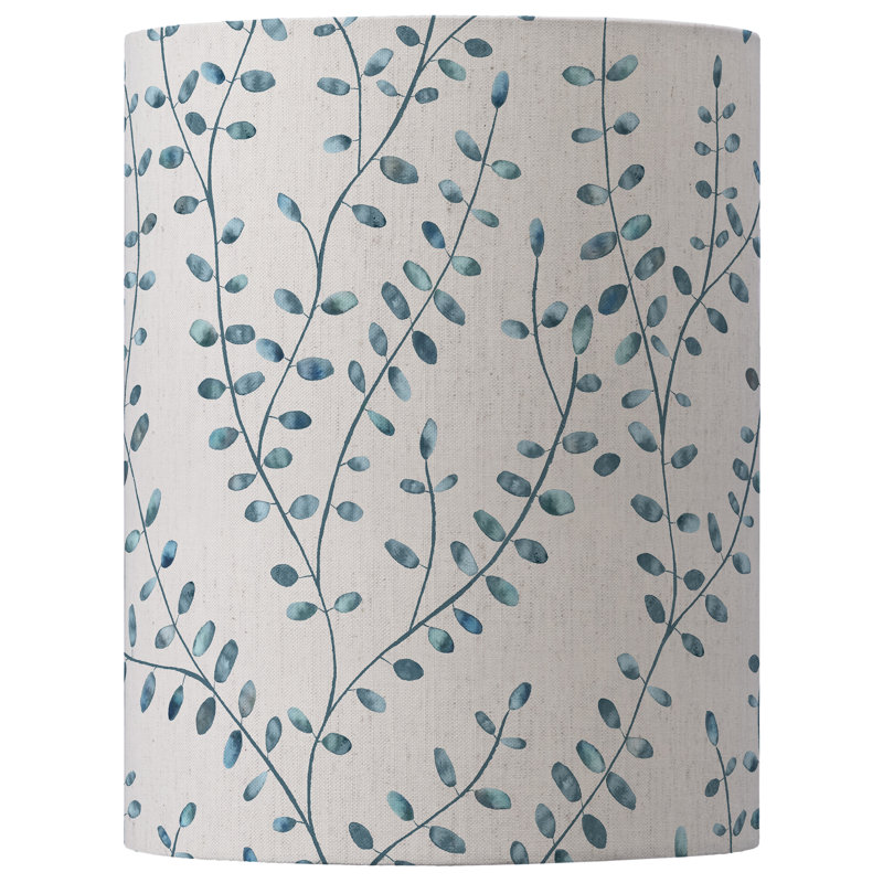 Cotton Round Lamp Shade, Blue, 40cm H x 30cm W x 30cm