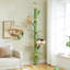 5-level cactus cat tower, height adjustable, with habitat and replaceable hammock (visible acrylic bowl), super sturdy cat scratching board
