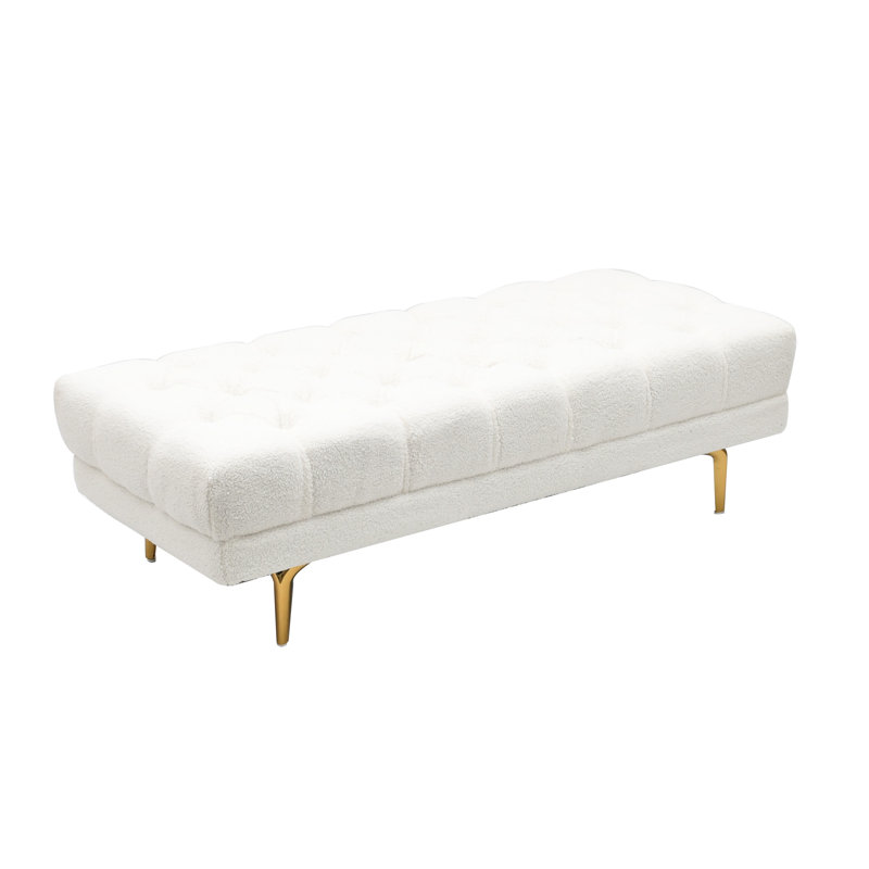 Jaeana upholstered  Storage Bench, Cream