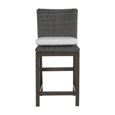 Rustic 24" Patio Bar Stool with Cushion