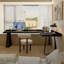Bureau en bois massif noir en forme de L + fer-538557671-538557672