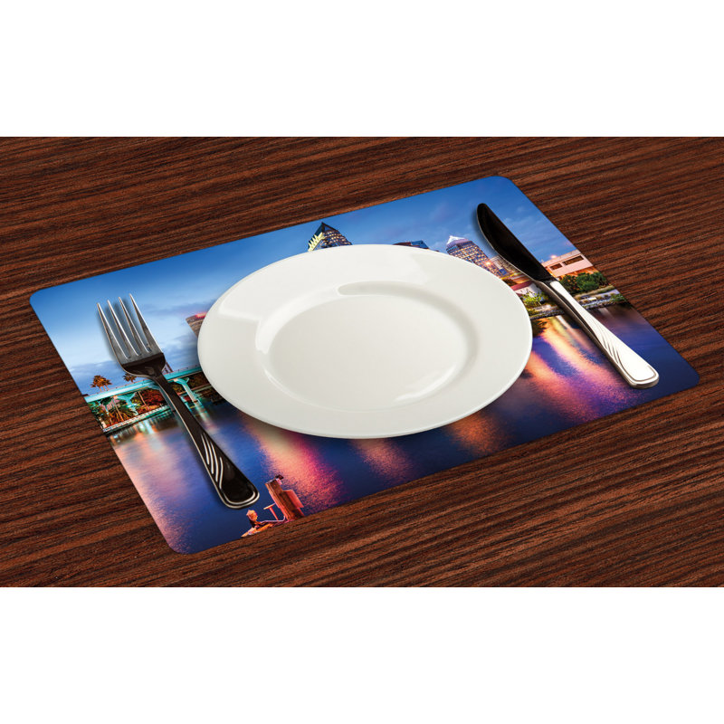 Polyester Cities & Maps Rectangle Placemat