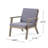 Outdoor Acacia Wood Club Chairs with Cushions (Set of 2)