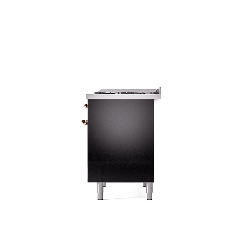 Cuisinière à double combustible de 40 po avec 6 brûleurs scellés et plaque chauffante ILVE Nostalgie II Series (porte pleine)