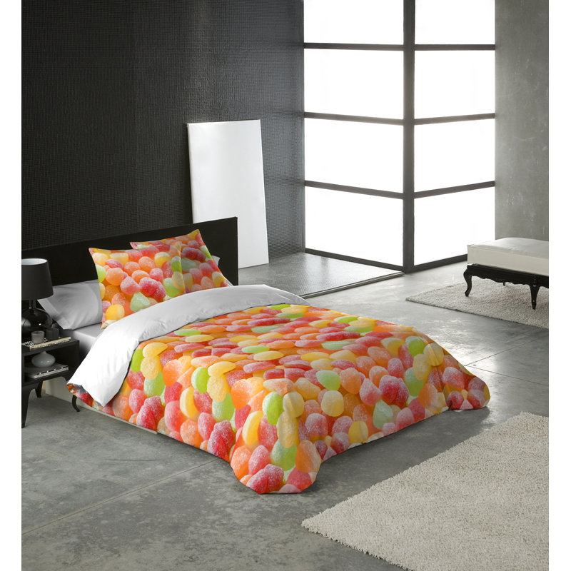 Modern & Contemporary Cotton Machine Printed Duvet Cover, Queen