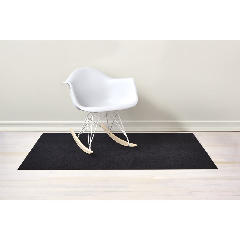 Indoor / Outdoor Doormat, Black, 0.6cm H x 61cm W x 91cm L