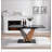 61.81(46.46) inch Extendable Dining Table, Modern Geometric Rectangular Table with Sturdy Metal Frame and MDF base-351036840