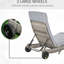 Siège d'extérieur pour l'extérieur, 5 angles réglables, coussins en PE, roues, gris mélangé, chaise longue près de la piscine Enjoy Sunshine Freely, coussin à 5 angles, siège confortable