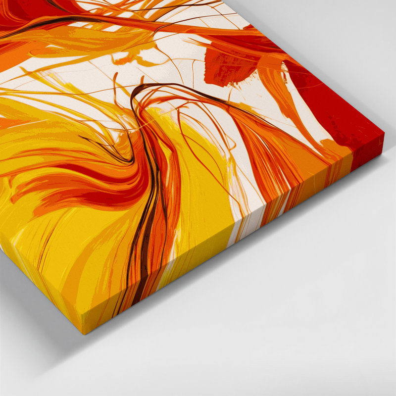 «Lyrical Abstraction 61», art mural sur toile brune, H 8 po x l 8 po