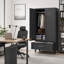 Armoire de rangement en acier 60 po avec tiroir et barre de suspension H 60 po, noir mat-94311840-94311846