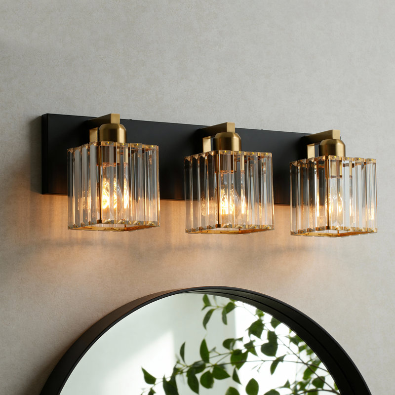 3-Light Crystal Dimmable Vanity Light