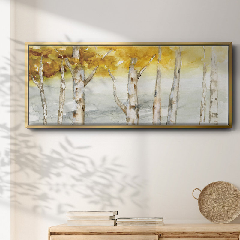 Golden Trees- Framed Canvas, 20" H x 50" W