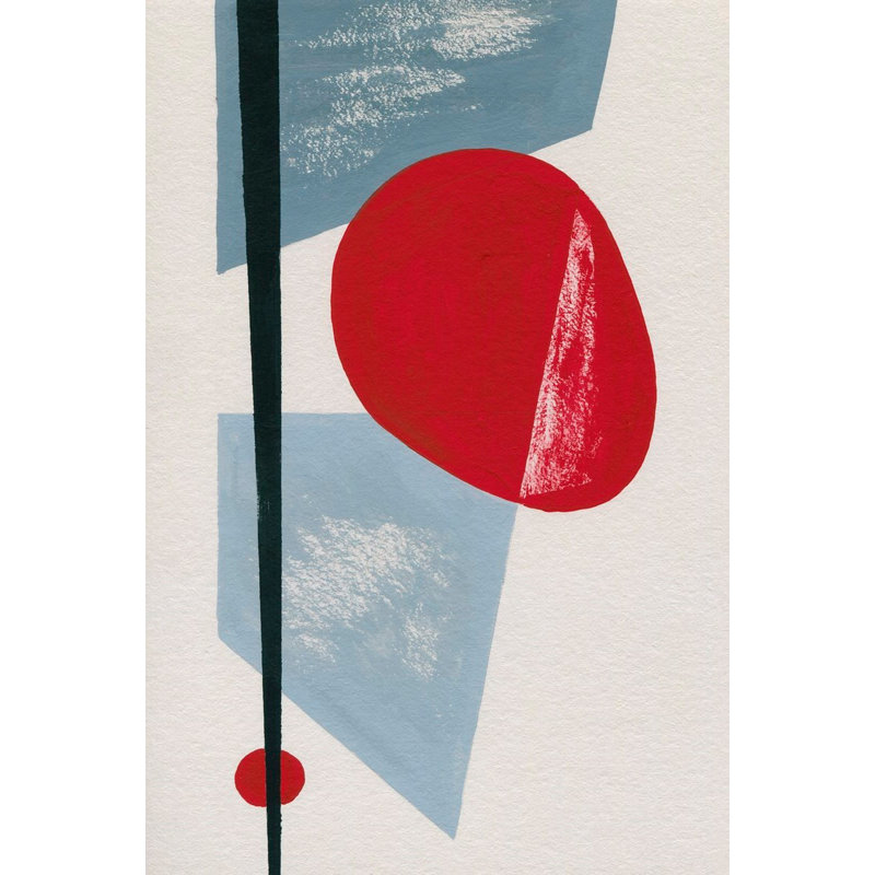Red Spot - Wrapped Canvas Painting, 45cm H x 30cm W