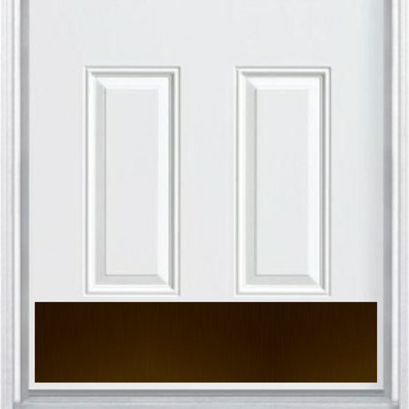 Plaque de protection pour porte Ackland - Aluminium anodisé - Fixation industrielle auto-adhésive, Bronze huilé