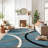 Tolchester Abstract Blue/Gray/Black Area Rug-930256155