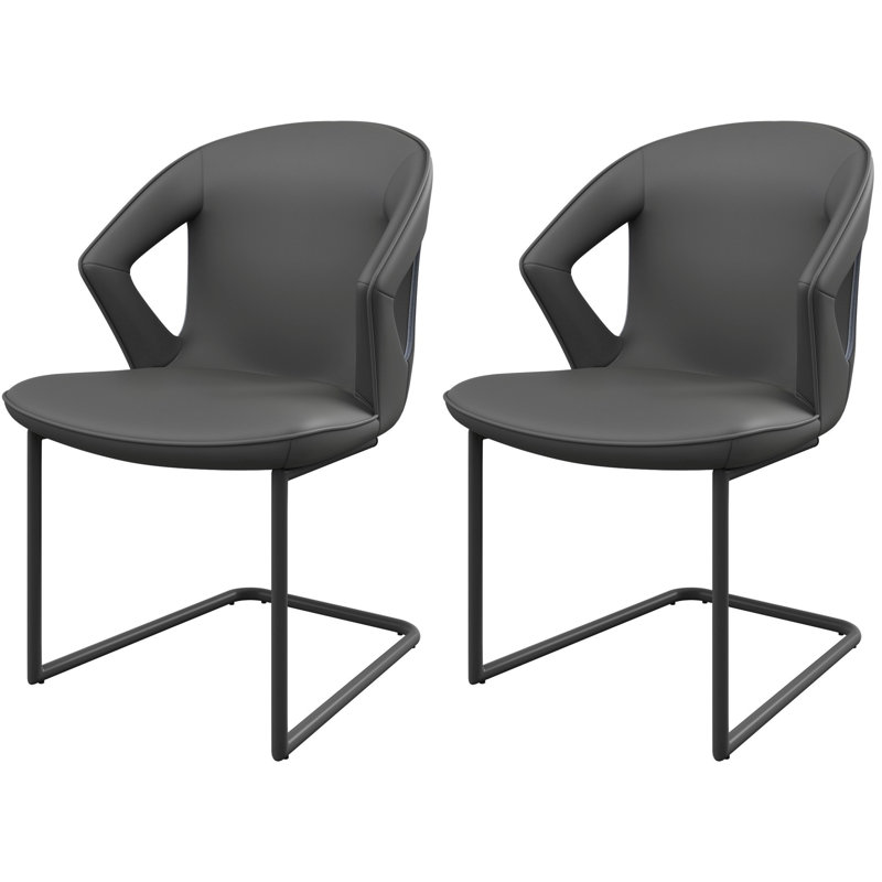 Brotons 46cm H Upholstered Side Chair, Grey