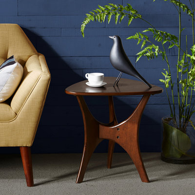 Table d'appoint triangulaire en bois