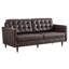 Exalt Tufted Vegan Leather Sofa-1721747063