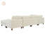 Modular Sectional Sofa with Ottoman, L-Shaped Corner Design for Spacious and Comfortable Living Room Seating