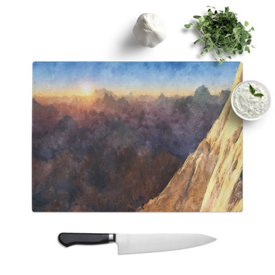 Mountain Sunrise Painting Chopping Board