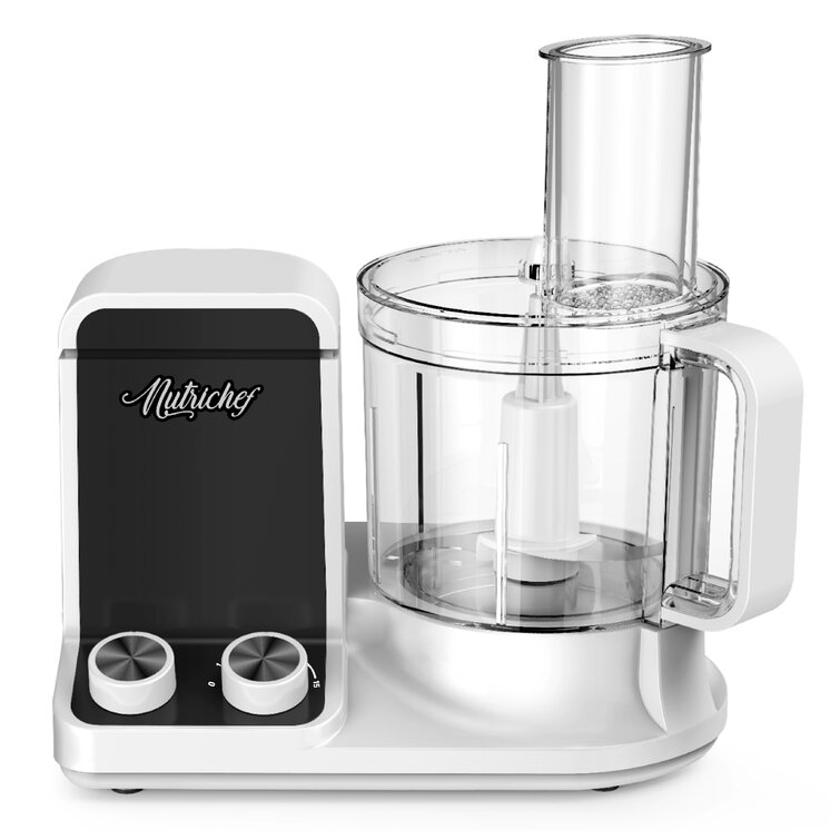 Multifunction Food Processor - Ultra Quiet Powerful Motor, Includes 6 Attachment Blades