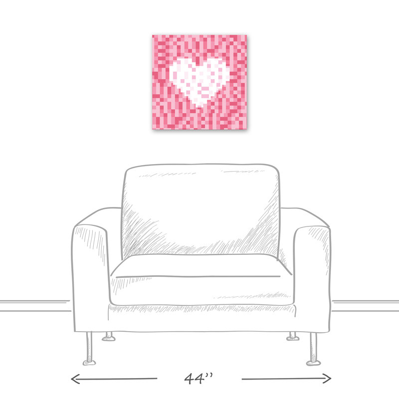 Art sur toile pixie hearts Talapoosa, H 16 po x l 16 po x P 1,25 po