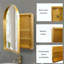 Armoire à pharmacie arquée encastrée, armoire de salle de bain avec cadre en métal avec miroir et tablettes réglables, miroir mural avec rangement pour salle de bain