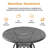 7-piece cast aluminum set - 48.03" round table & 6 swivel chairs, premium outdoor design in black frame