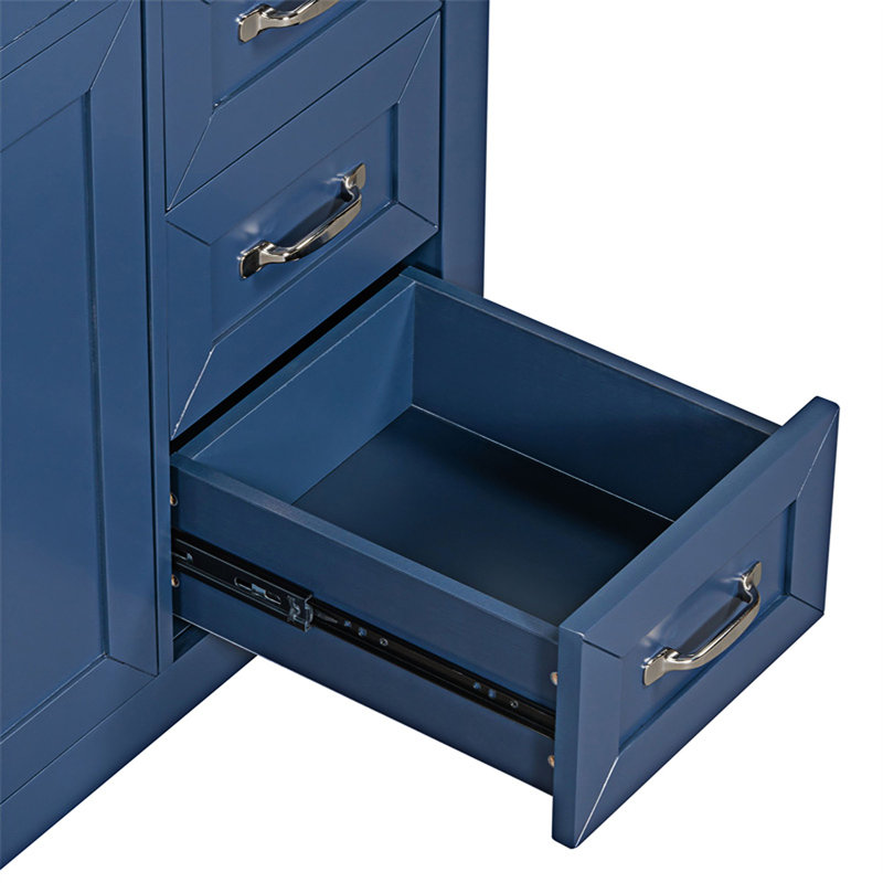 35.50'' Single Bathroom Vanity Base Only, Blue
