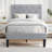 Grey Twin Size Velvet Upholstered Platform Bed Frame with Diamond Tufted Headboard, No Box Spring Needed-809376607-805318852