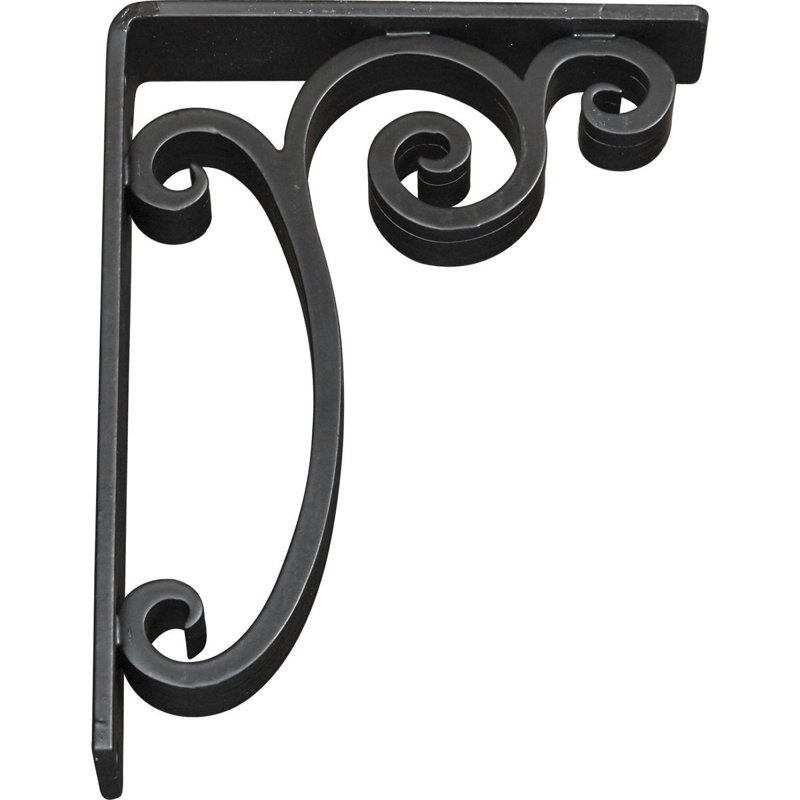 Support en fer forgé Avery, H 10 po x l 2 po x P 7,5 po, Noir