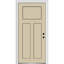 Porte d'entrée pré-suspendue en fibre de verre 3 panneaux Craftsman Shaker-37149428-37149427-37149438