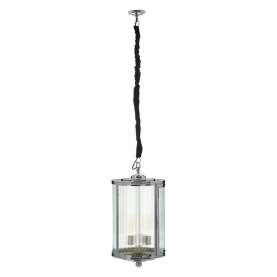 Richland 3 - Light Silver Cylinder Pendant