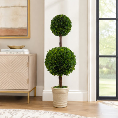 Meridian 36" Preserved Boxwood Double Ball Topiary