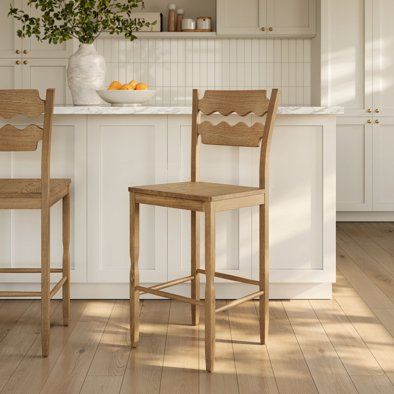 Tabouret de bar en chêne Jax, Chêne, Tabouret de bar (siège d'une hauteur de 29,1 po)