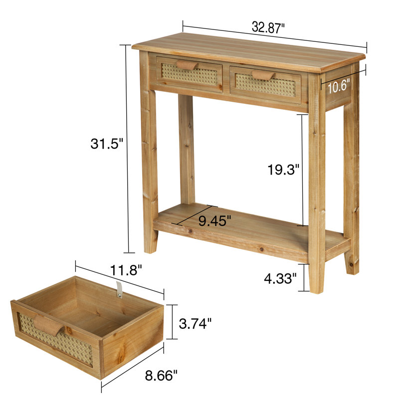 Abrytha Console Table with Storage, 31.5" H x 32.87" W x  10.6" D