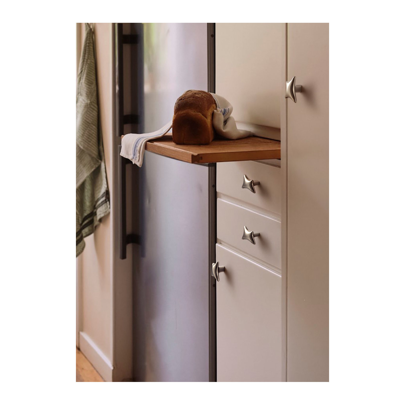 Titanium Silver Novelty Star-Shape Brass Knob