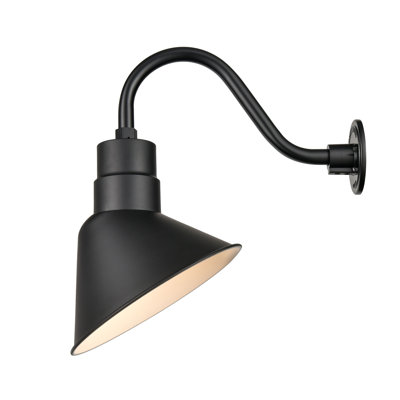 1 lumière 10 po Store d'angle noir satiné