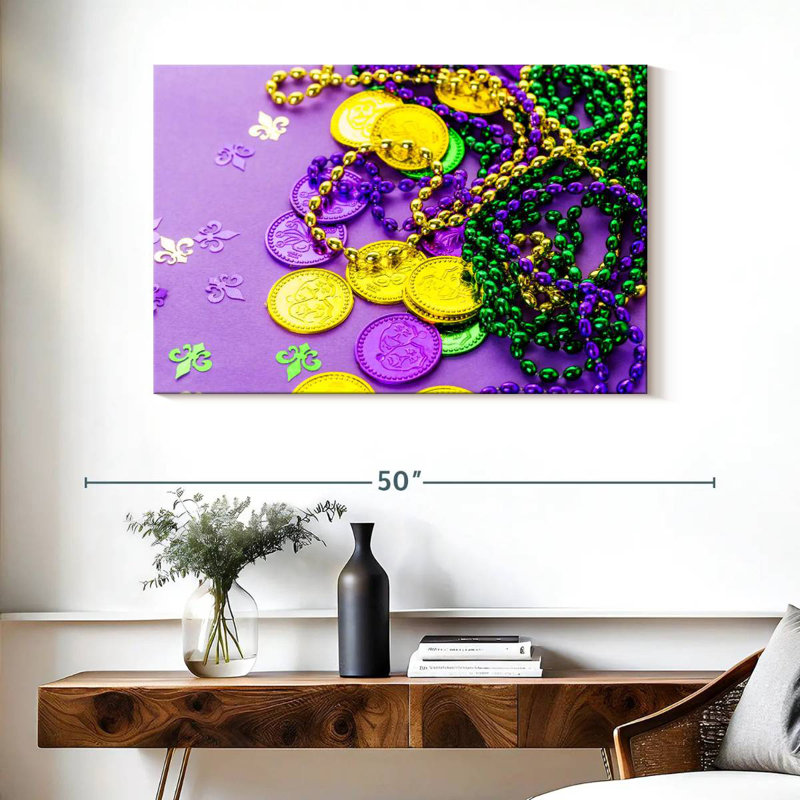 Mardi Gras Ornaments, 26" H x 39" W