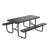 96" Rectangular Picnic Tables Black