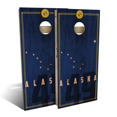 Alaska State Flag 2.0 Cornhole Board Set | Includes (2) Boards, (8) Bags & Optional Accessories