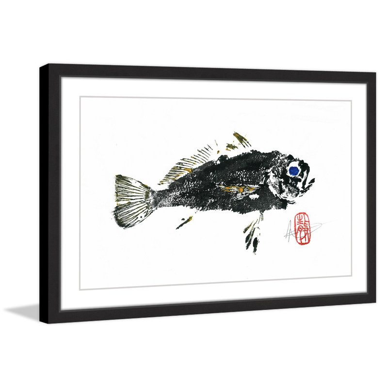 Queen Corvina Black and Gray Framed Canvas Print