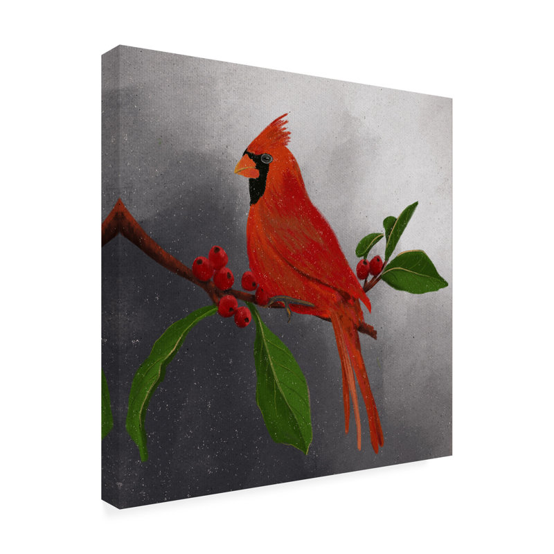 «Red Cardinal II» sur, H 35 po x l 35 po