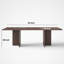 Table de salle à manger 94,5 "en noyer, style Mid-Century moderne pour 10 