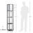 Catara 64.2'' Black LED Dimmable Column Floor Lamp with Shelves