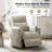 Anneisha Modern Swivel Rocker Power Recliner with Moveable Pillows-49859760