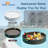 Hubhalsun Medium Size Floating Tray, 23.6" Wicker Floating Serving Tray with Hole Design, Poolside Drink & Food Holder for Swimming Pools, Spas, Backyard Parties, White-94127680-110809330