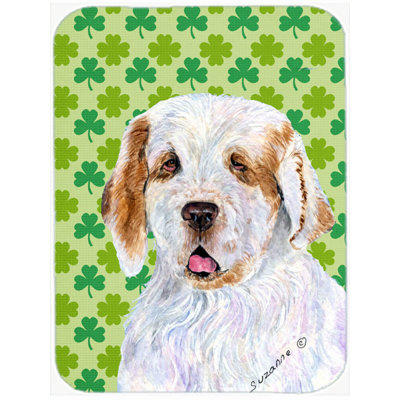 Planche à découper en verre st. patrick caroline the the clumber épagneul st. patrick Shamrock Lucky Irish